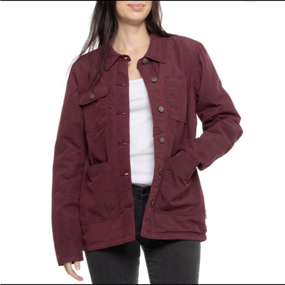 Outdoor Research Jackets & Blazers - Outdoor Research Lined Chore Jacket Burgundy Sherpa Lined Utility Coat Small